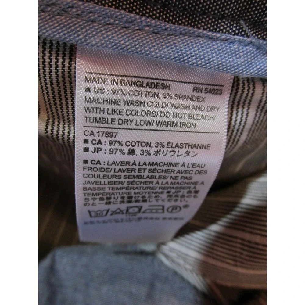 BANANA REPUBLIC Mason Chino Pants Men 30x32 Navy Blue Flat Front Straight Preppy